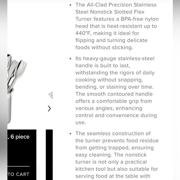 All-Clad Stainless Steel Flexible Slotted Turner - Picture 10 of 12